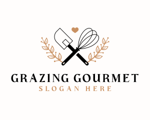 Baking Whisk Spatula logo design