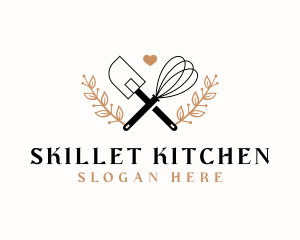 Baking Whisk Spatula logo design