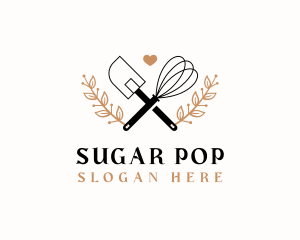 Baking Whisk Spatula logo design