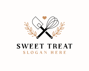 Baking Whisk Spatula logo design