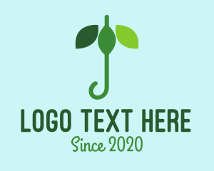 Evergreen - Natural Leaf Umbrella logo design