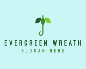 Natural Leaf Umbrella  logo design