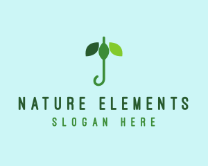 Natural Leaf Umbrella  logo design