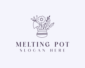 Floral Pot Gardening logo design