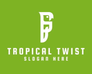 Abstract Tropical Parrot logo design