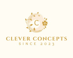 Floral Wedding Planner Wreath logo