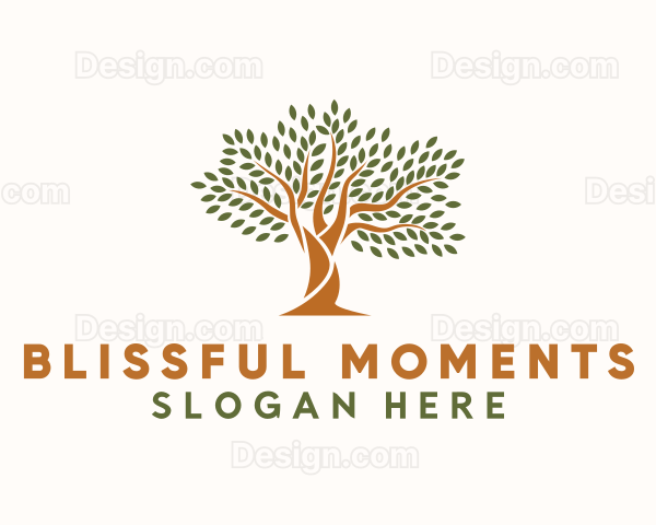 Natural Forest Tree Logo