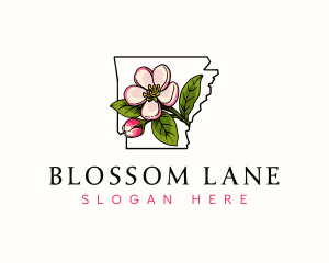 Arkansas Apple Blossom Flower logo