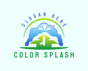  Pressure Washing Cleaning Splash logo design