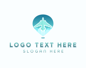 Courier Plane Shipping  Logo