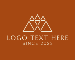 Geometric Triangular Outline Letter W logo