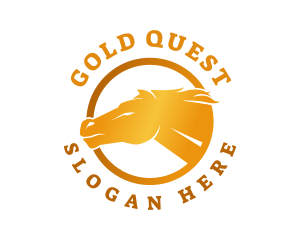 Gold Wild Stallion logo design