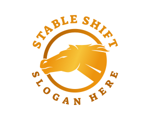 Gold Wild Stallion logo design