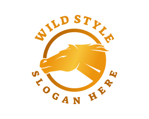 Gold Wild Stallion logo design