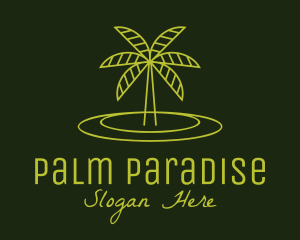Minimalist Palm Island logo
