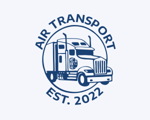 Blue Vehicle Trucking logo design