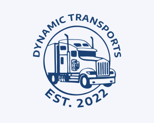 Blue Vehicle Trucking logo design