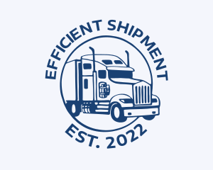 Blue Vehicle Trucking logo design