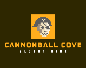 Retro Pirate Skull logo