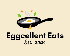 Fried Egg Skillet Pan logo design