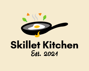 Fried Egg Skillet Pan logo design