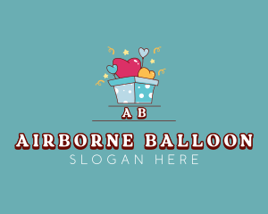 Balloon Gift Box logo design