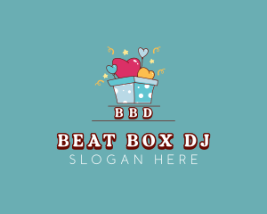 Balloon Gift Box logo design