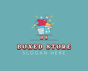 Balloon Gift Box logo design