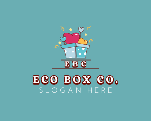 Balloon Gift Box logo design