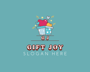 Balloon Gift Box logo design