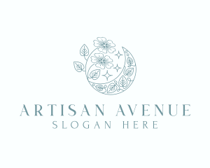 Artisanal Flower Moon logo design