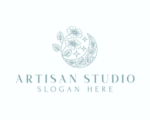 Artisanal Flower Moon logo design