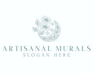 Artisanal Flower Moon logo design