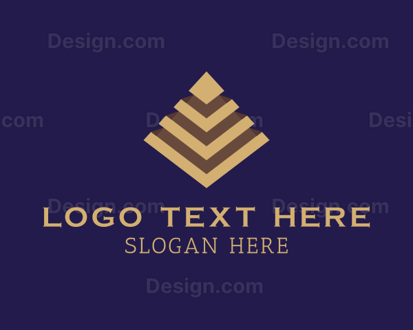 Gold Architectural Pyramid Logo