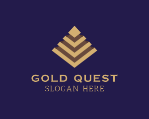 Gold Architectural Pyramid  logo design