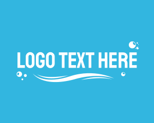 Water Bubbles Wave logo