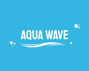 Water Bubbles Wave logo design