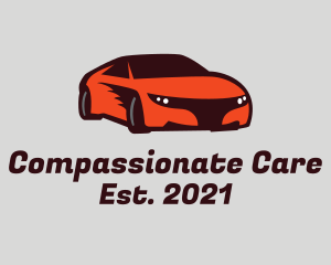 Orange Sports Car logo design