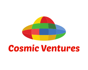 Colorful UFO logo design