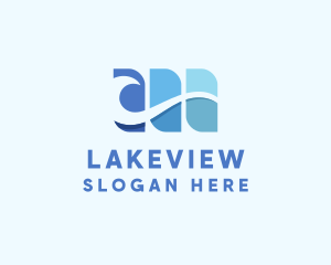 Lake Sea Wave logo design