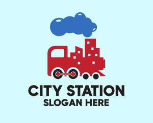 City Train Transport logo design