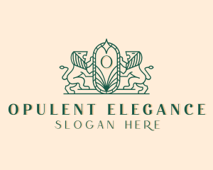 Elegant Lion Crest logo design