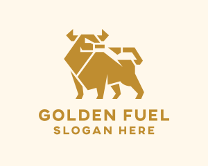 Golden Premium Bull logo design