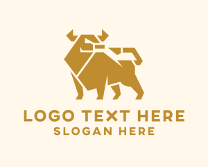 Company - Golden Premium Bull logo design