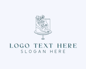 Floral Wedding Cake logo