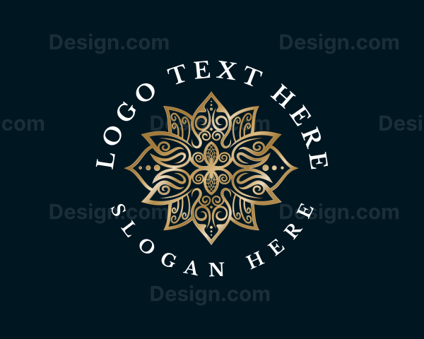 Organic Mandala Lotus Logo