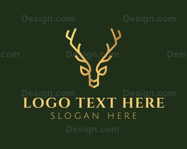 Gold Luxe Antler Logo