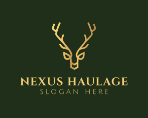 Gold Luxe Antler logo design