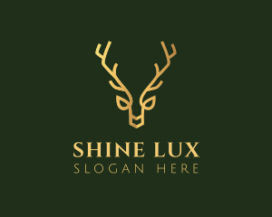 Gold Luxe Antler logo design