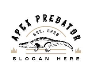 Predator Crocodile Zoo logo design